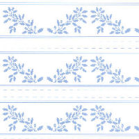 Acorns border blue on white
