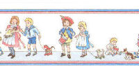 Children border on white