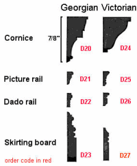 Georgian and Victorian mouldings