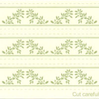 Acorns border green on cream