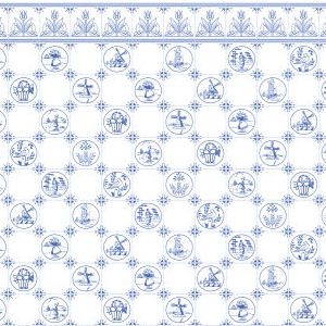 Blue dutch tile