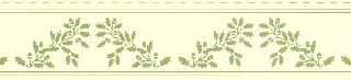 Border - green on cream