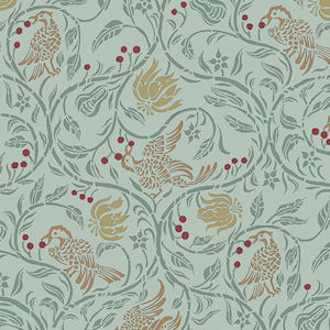 Birds & Berries (green)