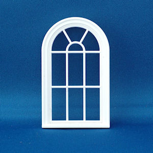 Victorian 10 pane round top window